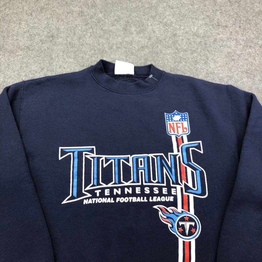 Vintage Tennessee Titans Sweatshirt Mens XL Blue NFL Football Logo Athletic 90s